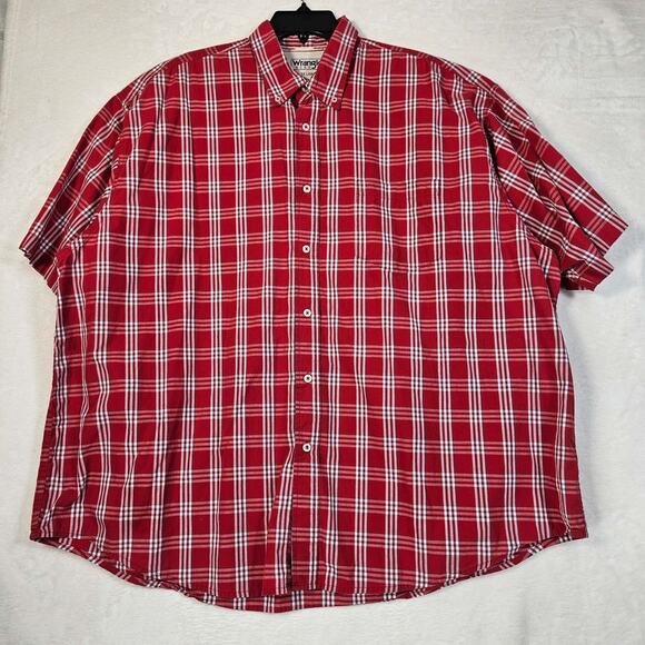 Wrangler Hero Shirt Mens 3XL Short Sleeve Chest Pockets Red - Picture 2 of 8